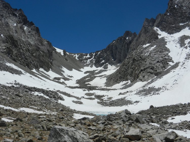 View from Vidette up to Deerhorn Pass