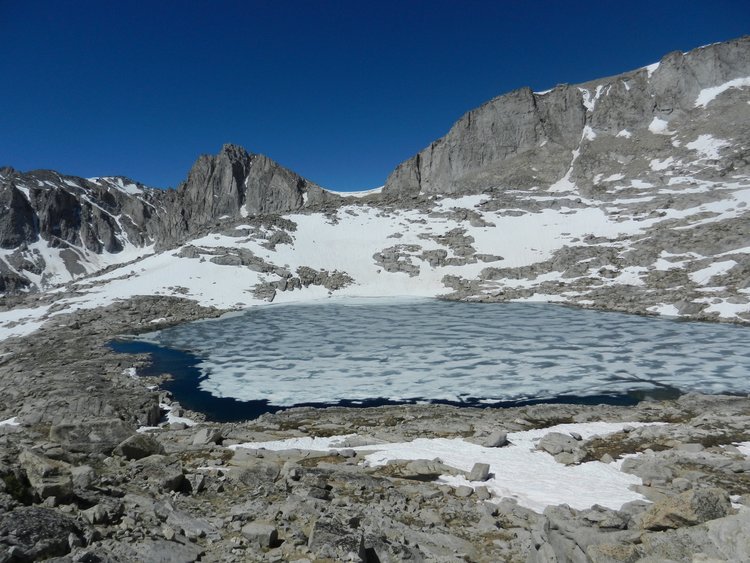 Upper Reflection basin with Longley Pass in background