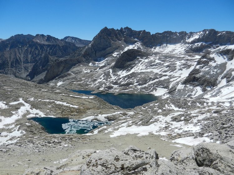 Upper Lake Reflection basin from Longley Pass