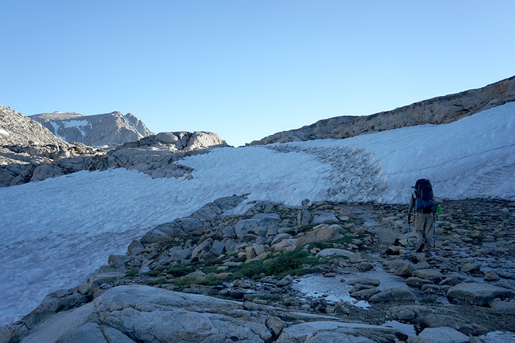Last 100 feet up to Piute Pass.