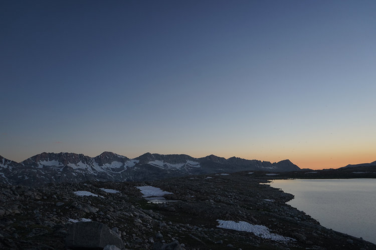 Glacier Divide at dusk.