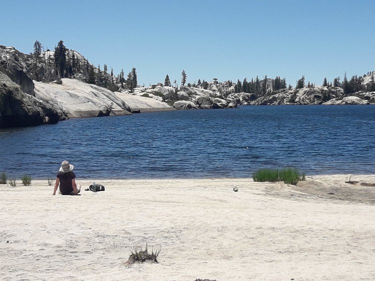 The beach at Hyatt Lake