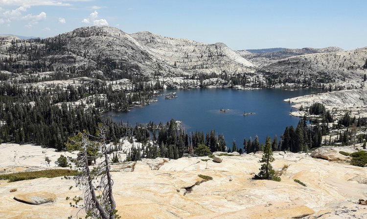 View of Big Lake from above Pingree Lake