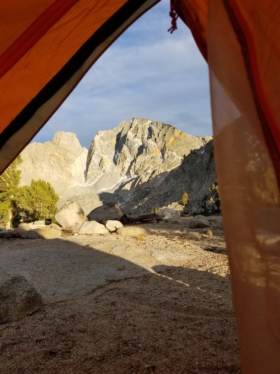 Excellent hotel views from my camp at Dragon Lake.
