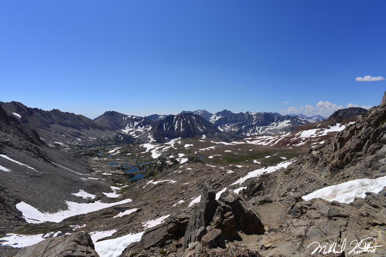 Looking South from Pinchot Pass. Peaks and ridges dominate your views along the high passes of the JMT.