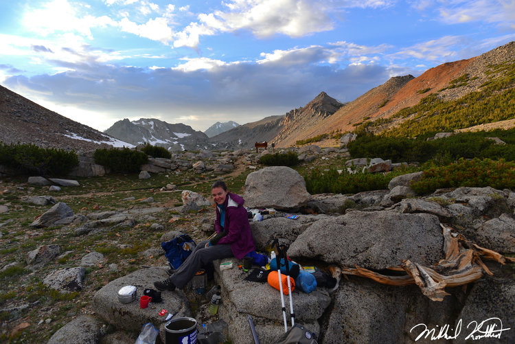 Beautiful sunset light at dinnertime on top of the pass. I think I cooked something ridiculous given how long the day was and the fact that I had extra food!