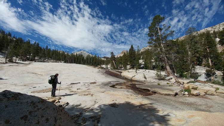 Many cascades along the route
