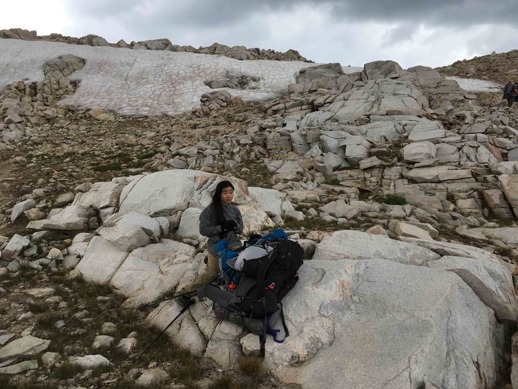After crossing Silver Pass the weather became more threatening.