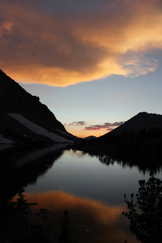 Sunset at Kearsarge Lakes