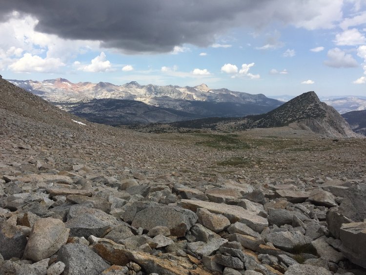 View west from Foerster Ridge -- Clark Range in the distance.