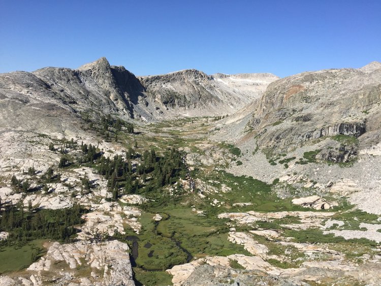 Bench Canyon from slopes of Peak 11537.