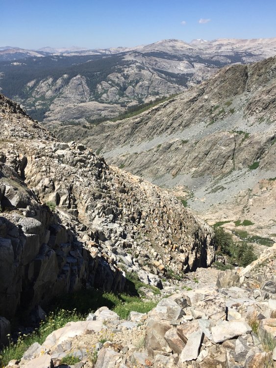 Chute leading up to McDonald Pass basin.