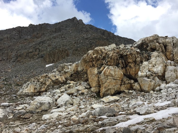 Outcropping on slopes of Foerster Peak