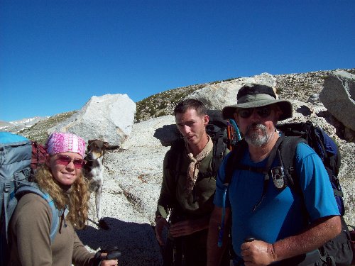 At the top of Piute Pass