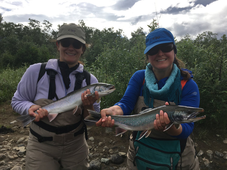 The women with a pair of Char netted almost simultaneously