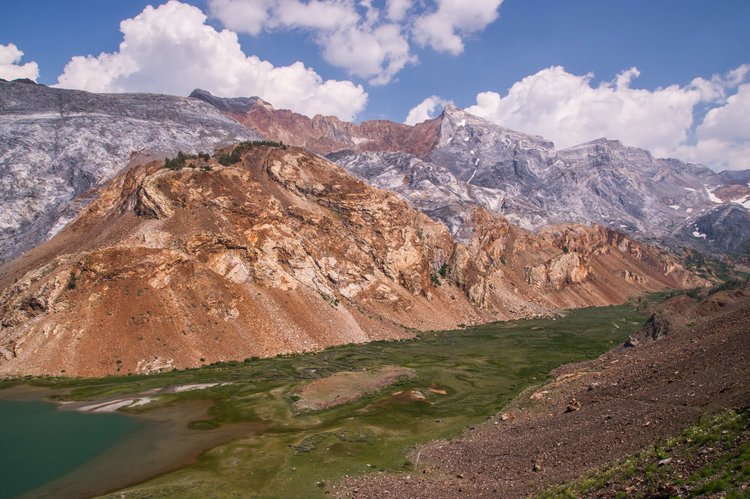 overlooking upper Convict Canyon towards Mt. Baldwin