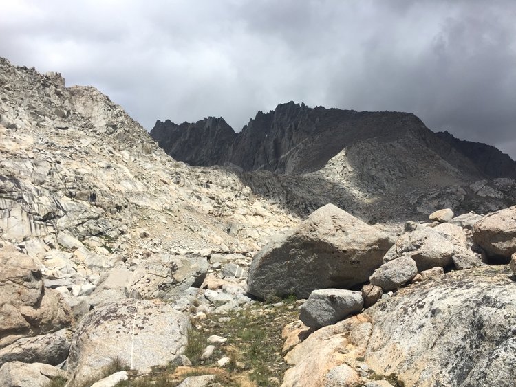 Potluck Pass from the east on route up to Cirque Pass