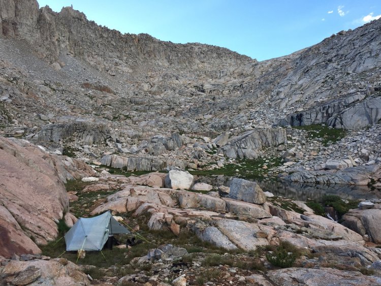 Cirque Pass from the south showing ledge system