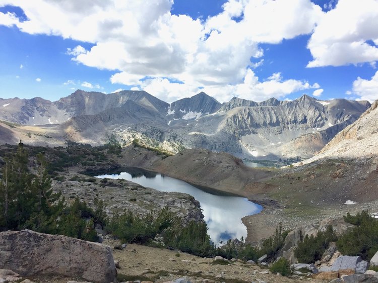 View south from top of Colosseum Col -- Sawmill Pass on the left