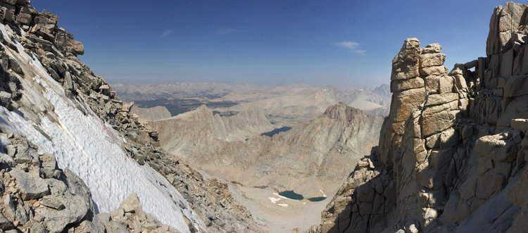 Mt Hale and lakes in the Iceberg Lake drainage from the Notch