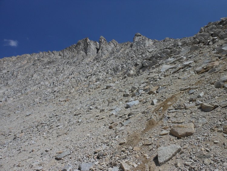 Scree slope just below Junction Pass