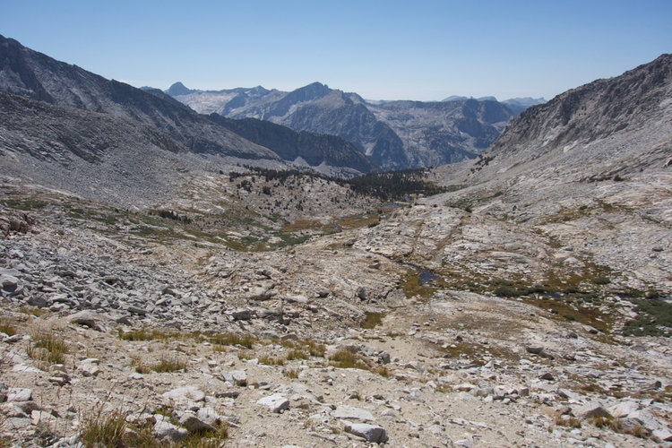 The headwaters of Cunningham Creek, seen from the western slopes of Longley Pass