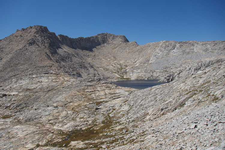 Looking towards South Guard Lake from the slopes of Longley Pass