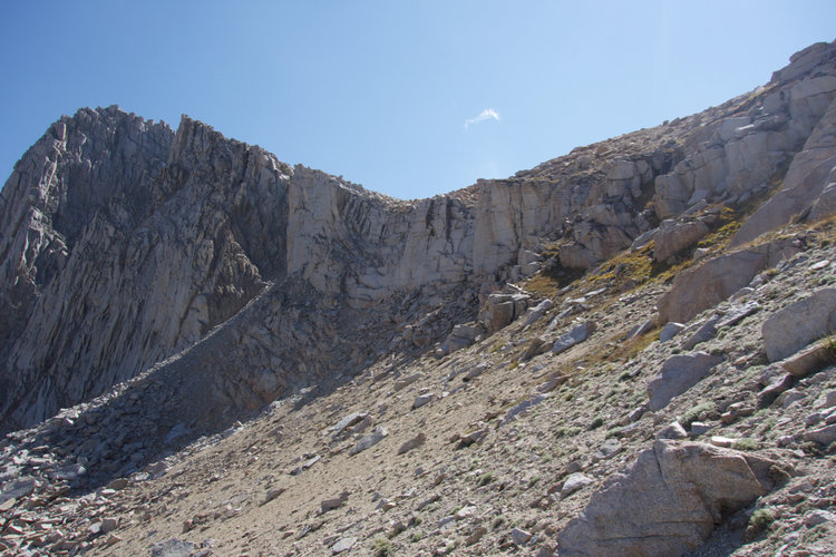 The east side of Longley Pass has cliffs that are to be avoided.