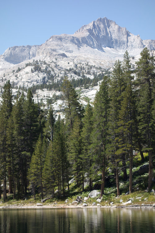 Mount Brewer's East Ridge, often considered the &quot;easy&quot; route to the summit, seen from East Lake