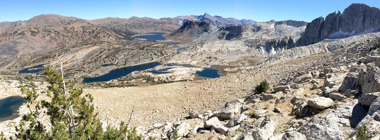Cascade Lakes from the pass to McCabe Lakes