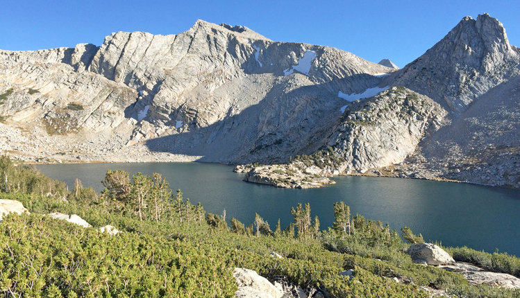 Upper McCabe Lake viewed from ridge to the north