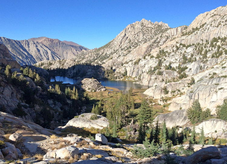 Crown Lake from camp at pond near Snow Lake tr jct