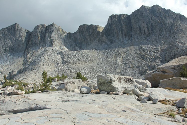 From the lake below. Chute hidden just to the right of center