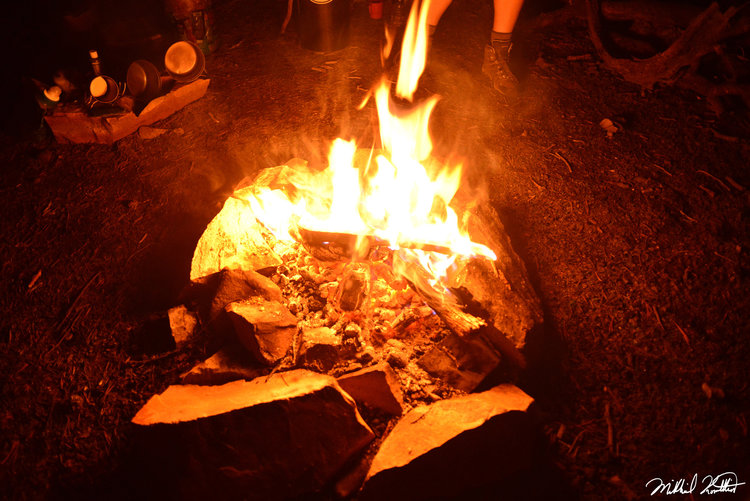 The campfire that warded off so many mosquitoes!