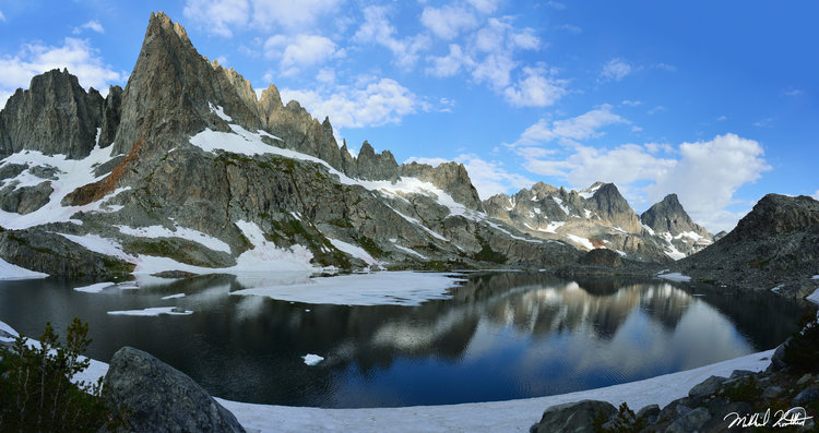 Couldn't stop talking photos of Cecile Lake. Can you blame me. Ritter and Banner are to the right in the distance.