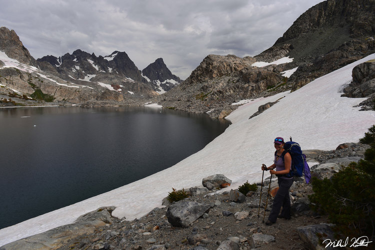 That's the snowfield you had to cross around the lake.. don't fall because you will slide straight into the lake!