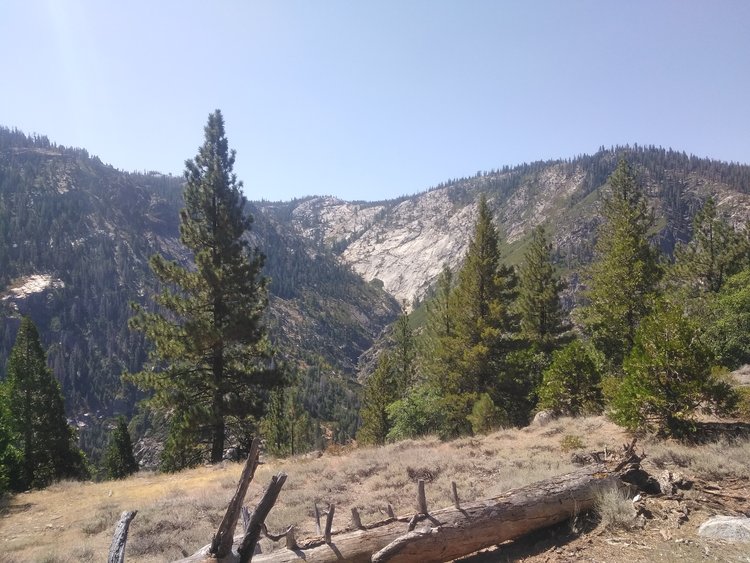 Looking towards Iva Belle as we begin our descent down to Fish Creek.