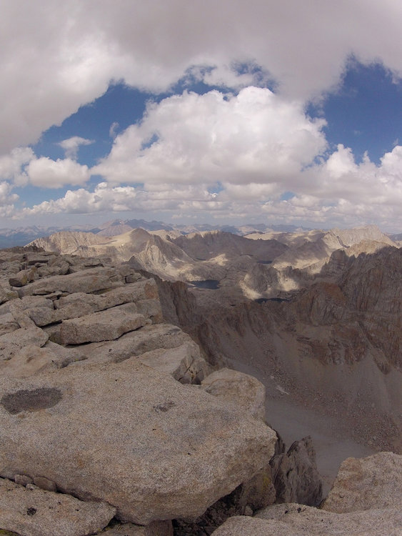 Our previous day's goal. The upper reaches of Miter Basin.