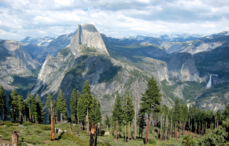 On trail just below Glacier Point