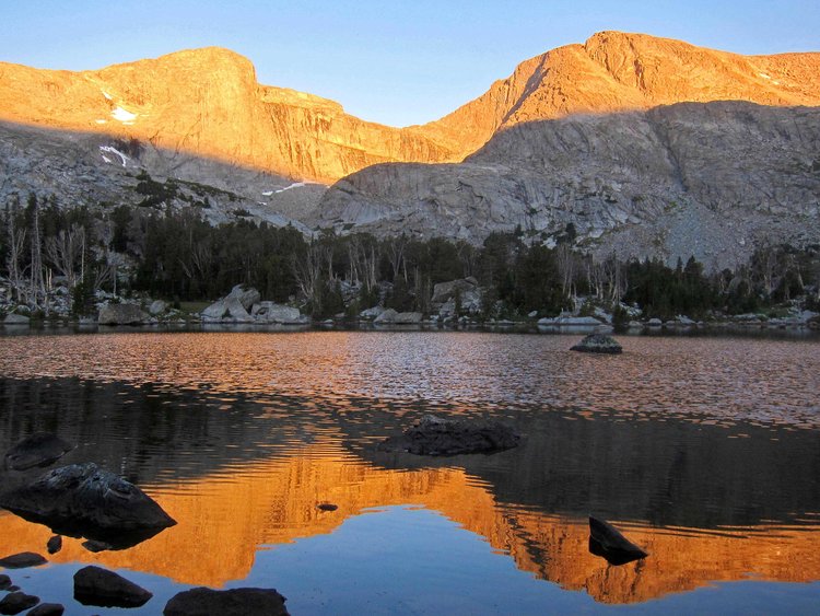 Headwater Lake where I camped