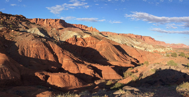 View towards Capital Reef NM from our camp near Torrey