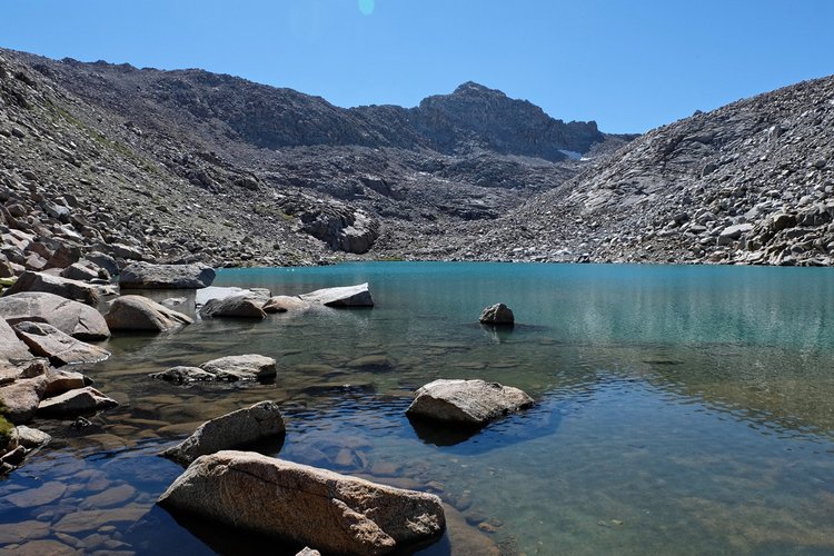 Lake shot, looking up basin.