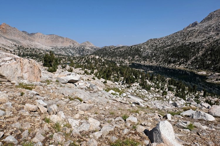 Looking back at McGee Lakes.