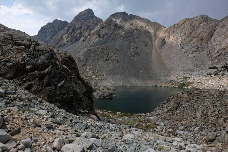 I headed down to the grassy area next to this cove and camped in a sheltered area  to the left of this photo,