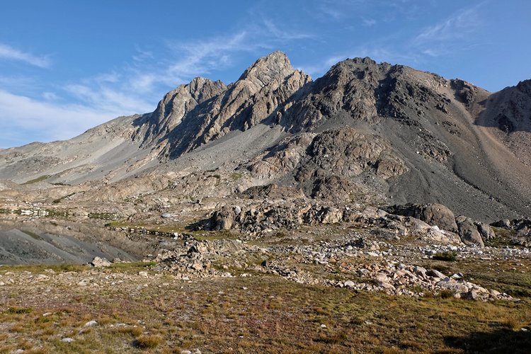 A look back at Mt. McGee as I leave the area.