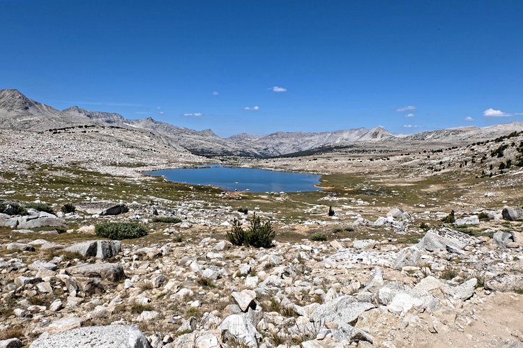 Summit Lake and the view down Piute Canyon.