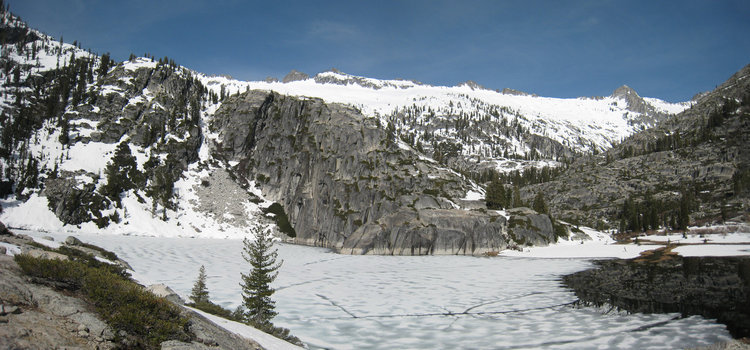 Canyon Creek, first lake, first week May 2009
