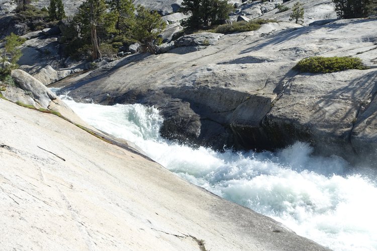 Cascading sluice on Falls Creek