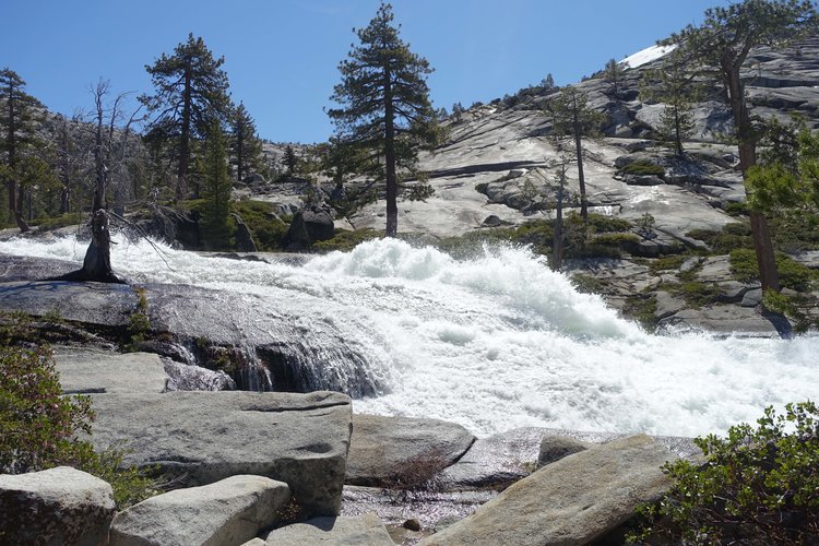 A spewing whitewater formation on Falls Creek