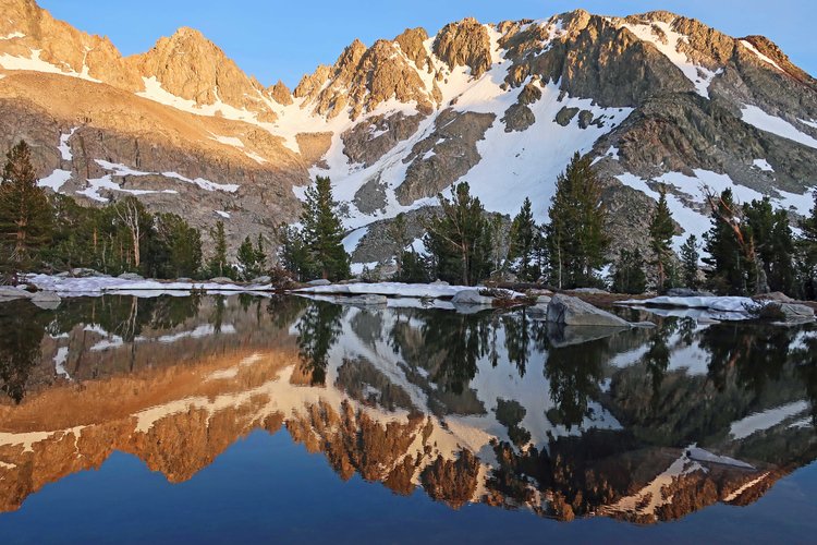Late evening reflection on pond near my camp